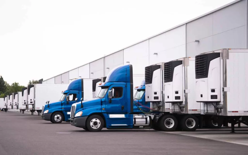 Refrigerated Trailers at Terminal Docks