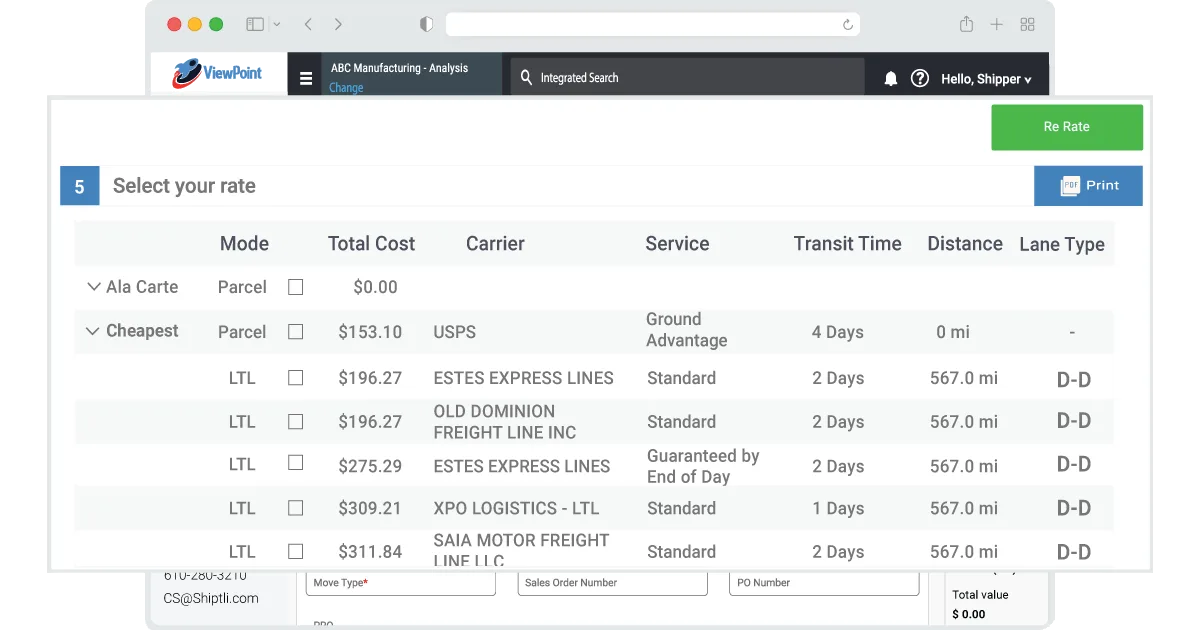 LTL-Parcel-Aggregate Parcel and LTL Pricing Comparisons