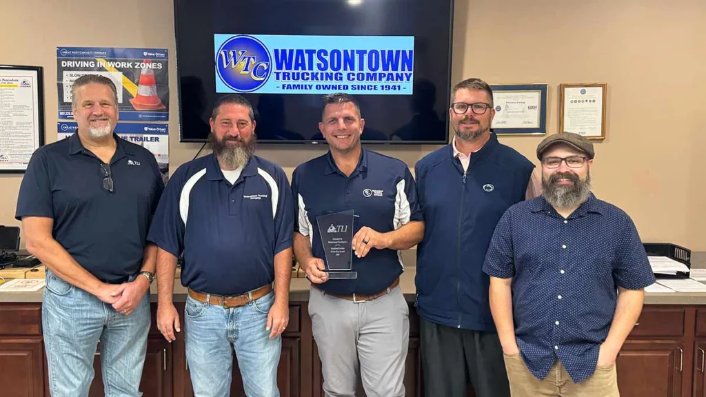 Watsontown Trucking Company accepts 2025 Truckload Carrier of the year Award